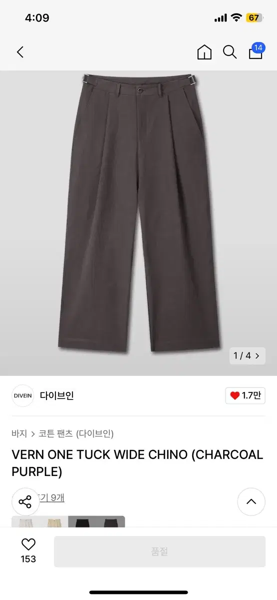 다이브인 치노 파플차콜 (0) 새제품